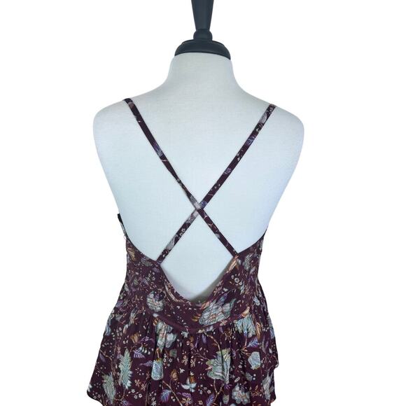 NEW Ulla Johnson Josanna 100% Silk Gown Floral Ruffle Tiered Maxi Dress Sz 14 - Picture 14 of 16